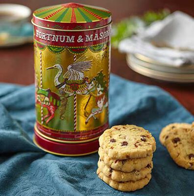 Christmas Mini Merry Go Round Musical Biscuit Tin, 130g